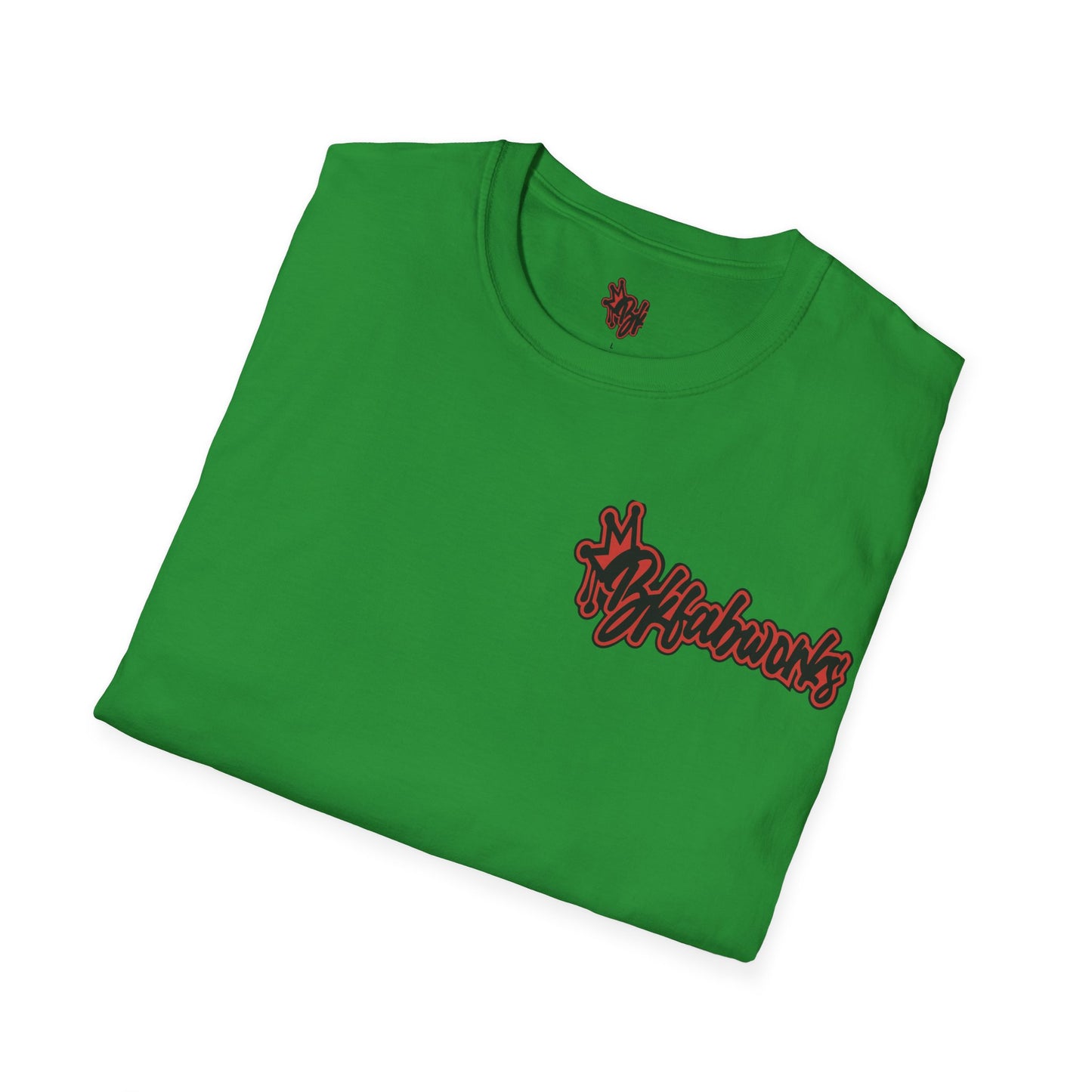 bkfabworks -Brickwall T-Shirt with Company Logo | Gilden 6400 Softstyle