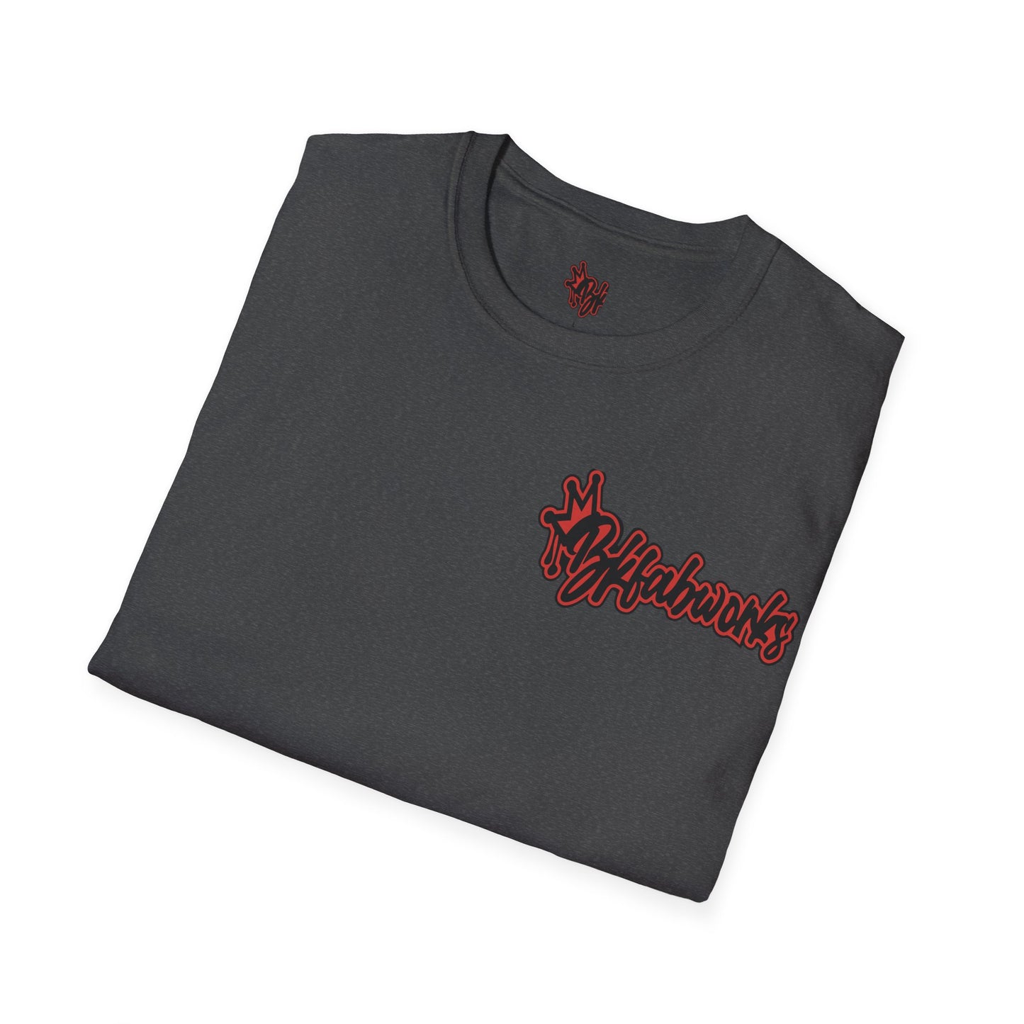 bkfabworks -Brickwall T-Shirt with Company Logo | Gilden 6400 Softstyle