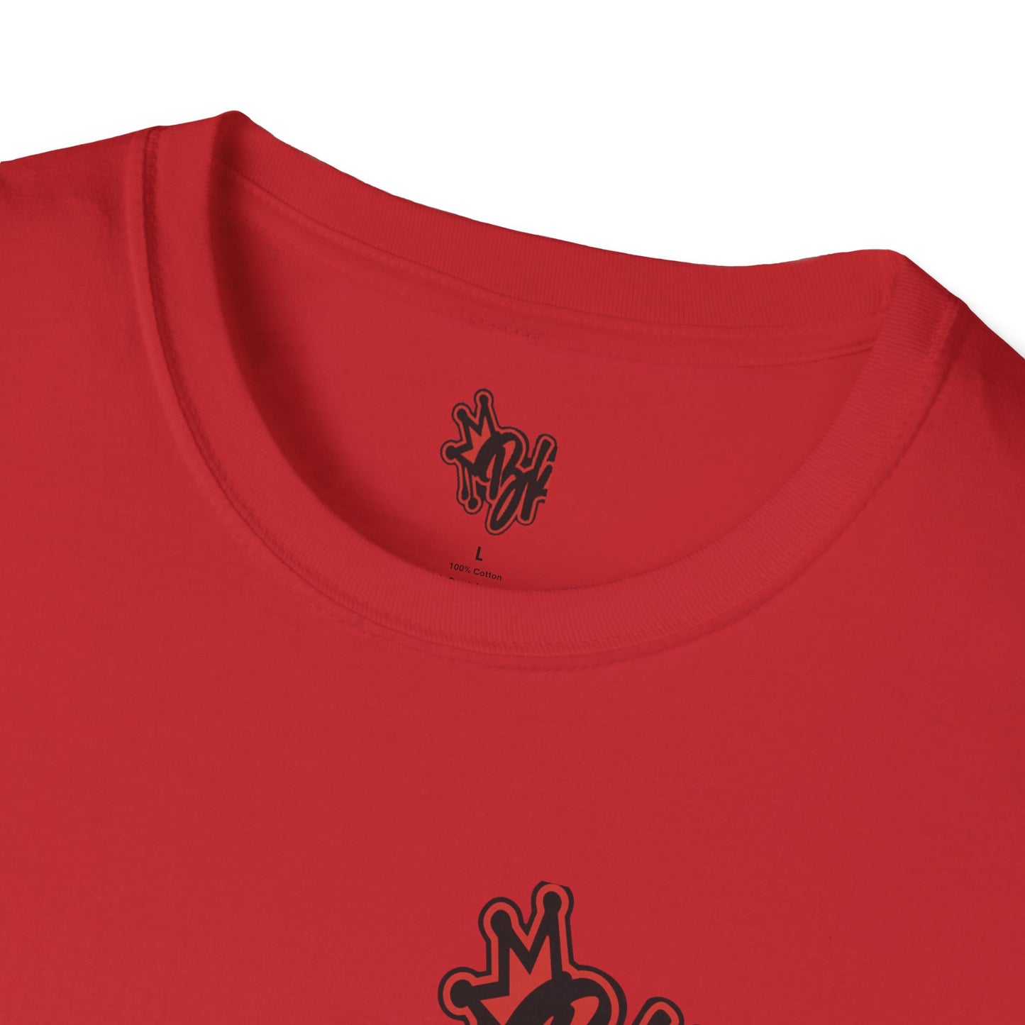 bkfabworks -Brickwall T-Shirt with Company Logo | Gilden 6400 Softstyle