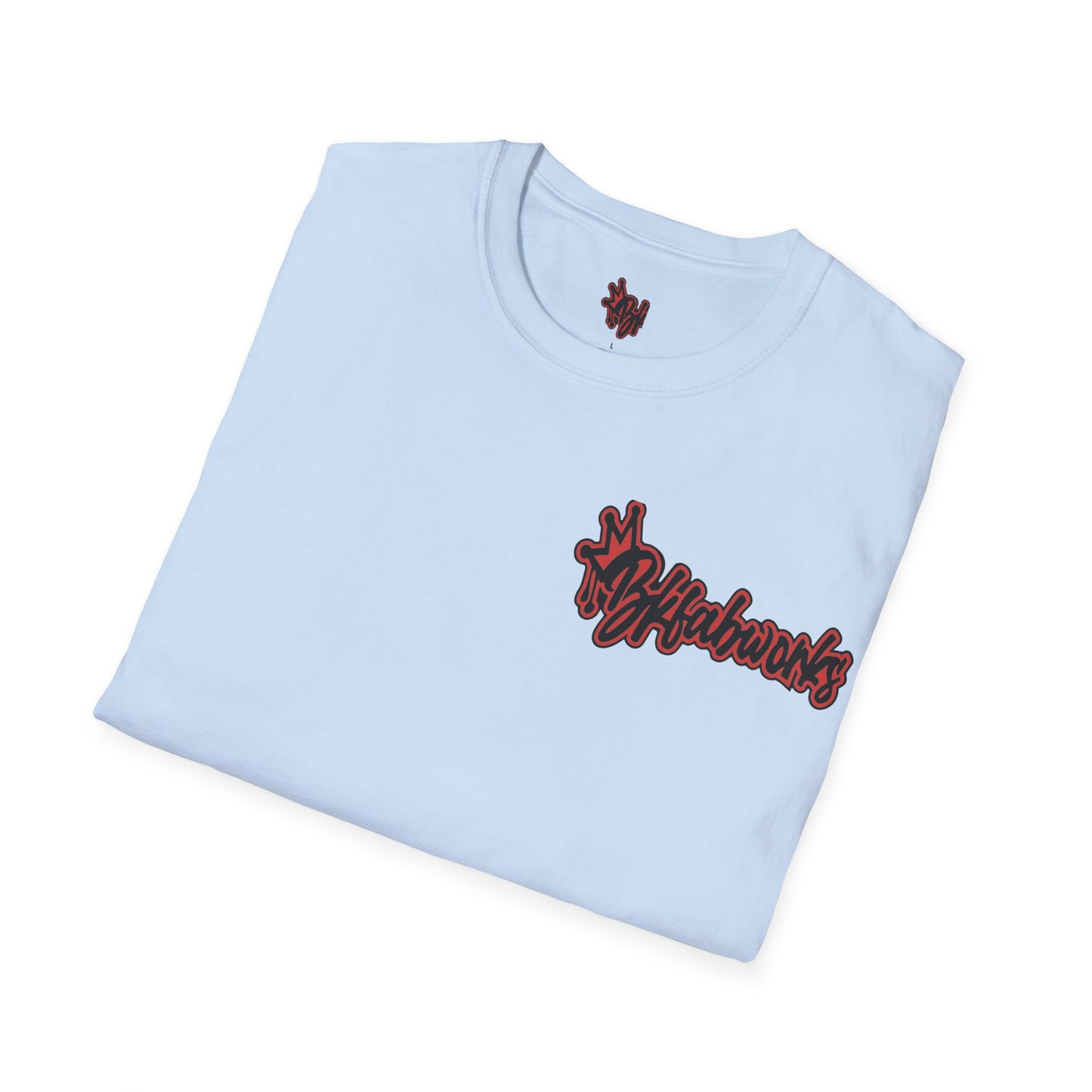bkfabworks -Brickwall T-Shirt with Company Logo | Gilden 6400 Softstyle