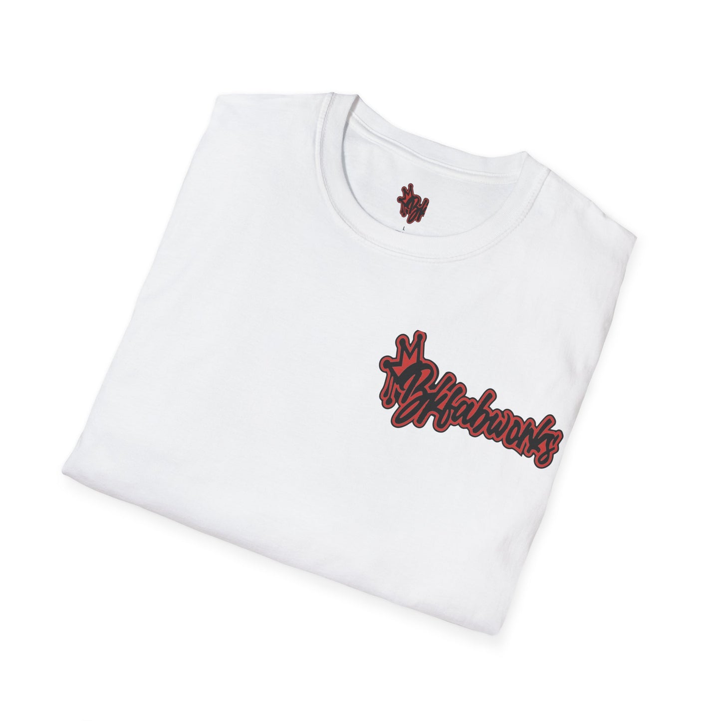 bkfabworks -Brickwall T-Shirt with Company Logo | Gilden 6400 Softstyle