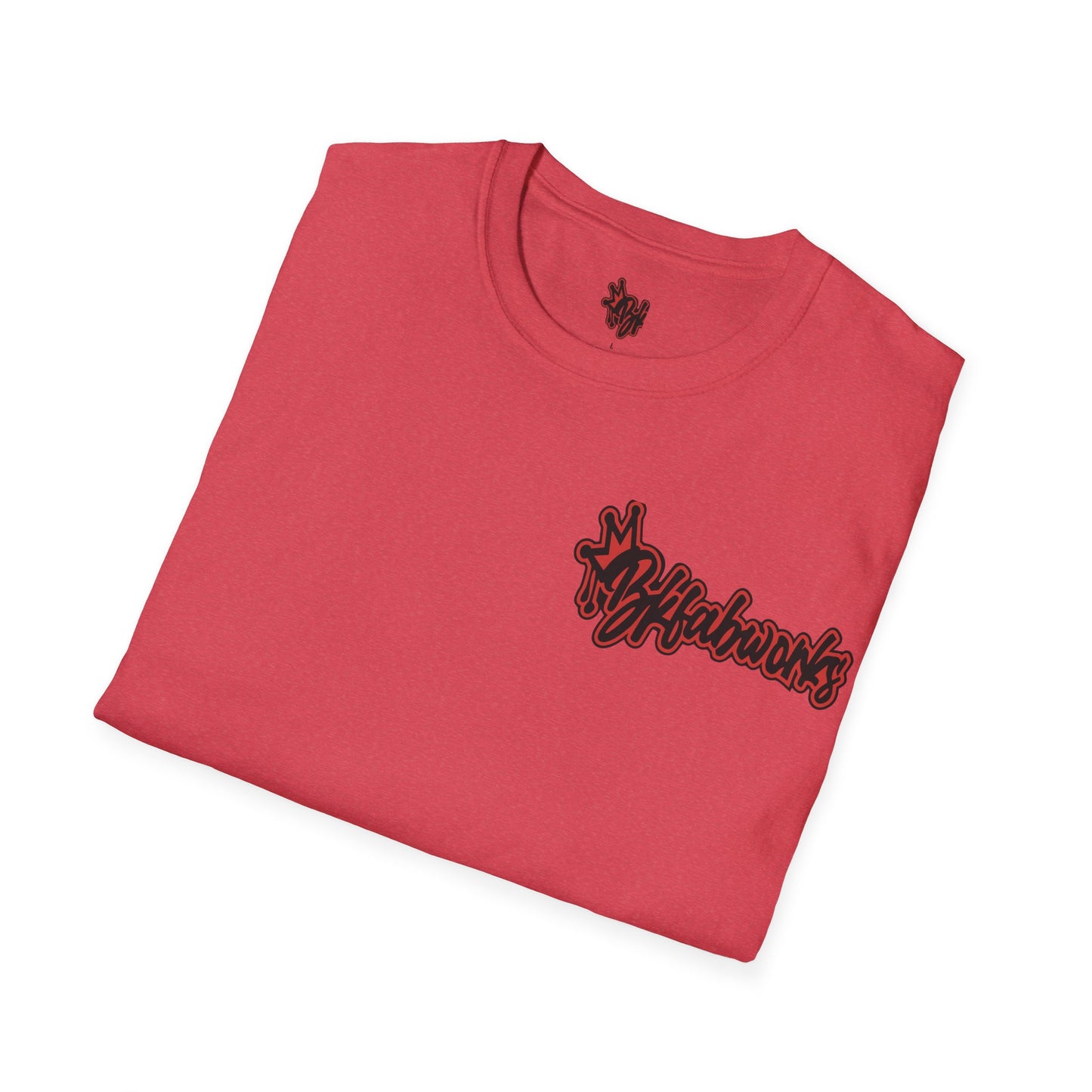 bkfabworks -Brickwall T-Shirt with Company Logo | Gilden 6400 Softstyle