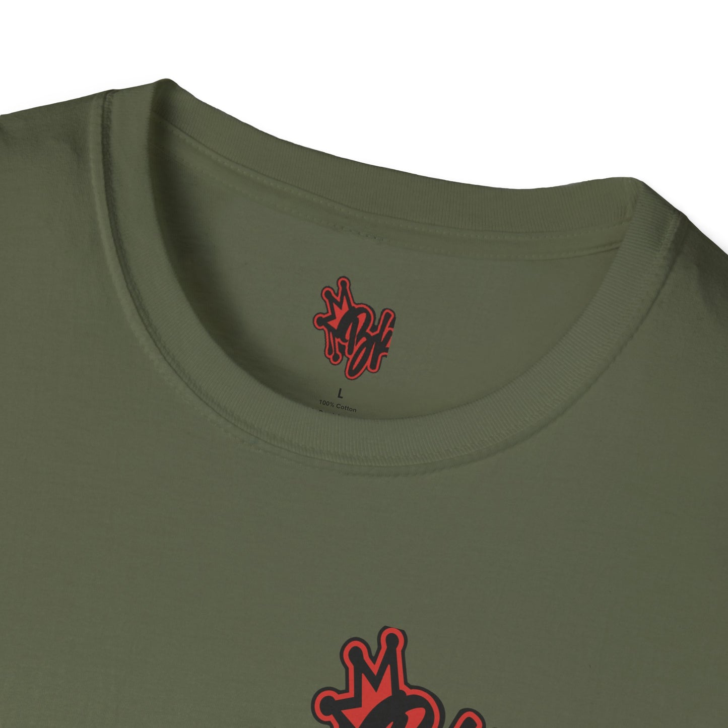 bkfabworks -Brickwall T-Shirt with Company Logo | Gilden 6400 Softstyle