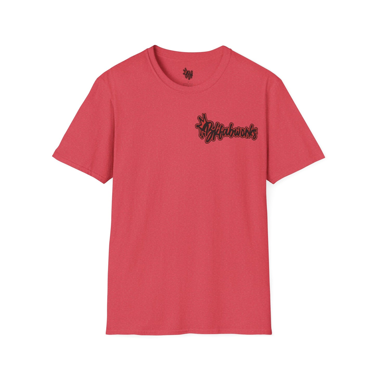 bkfabworks -Brickwall T-Shirt with Company Logo | Gilden 6400 Softstyle