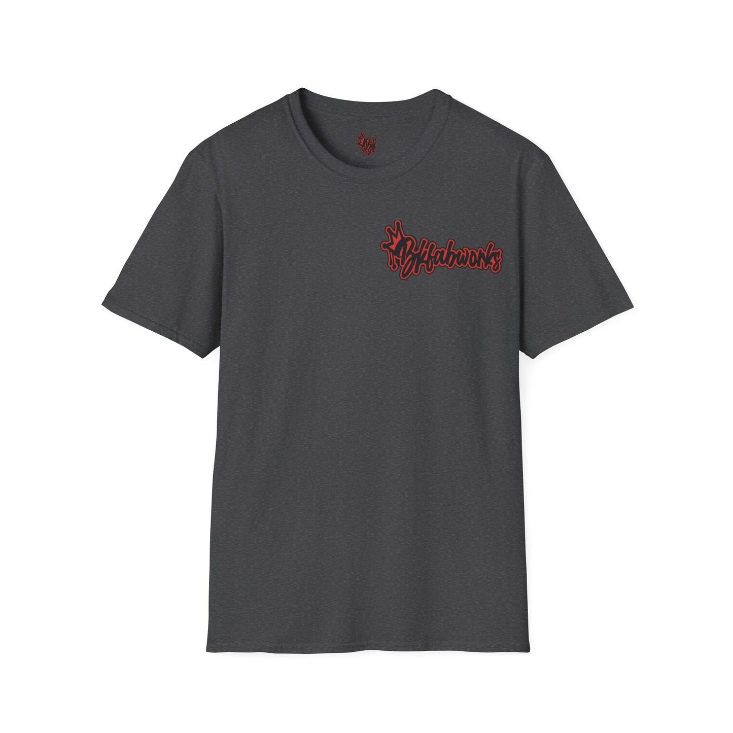 bkfabworks -Brickwall T-Shirt with Company Logo | Gilden 6400 Softstyle