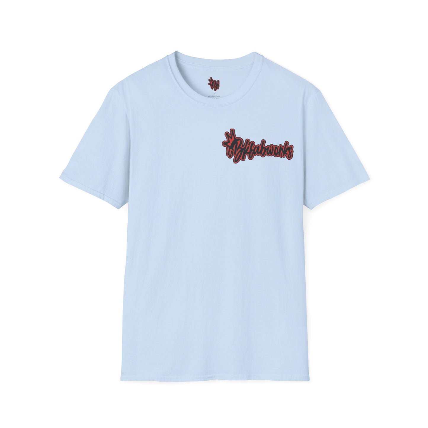 bkfabworks -Brickwall T-Shirt with Company Logo | Gilden 6400 Softstyle
