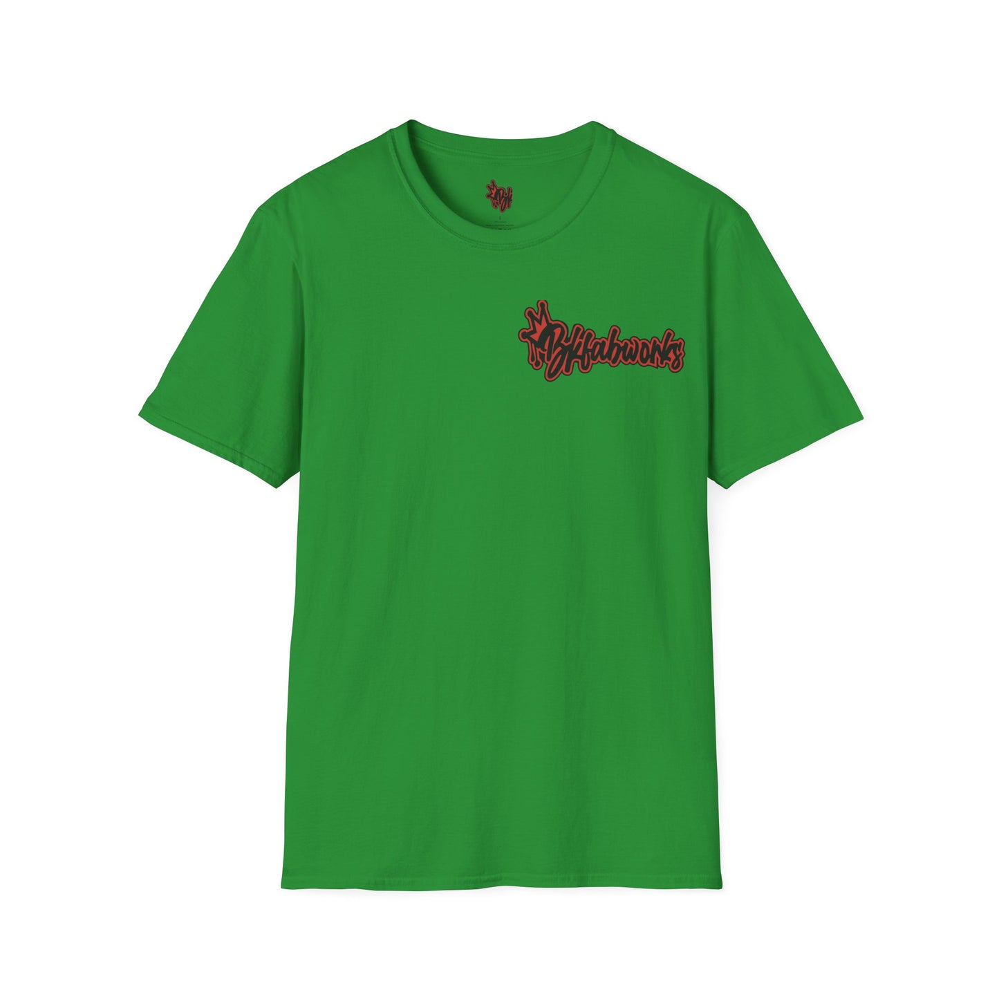 bkfabworks -Brickwall T-Shirt with Company Logo | Gilden 6400 Softstyle