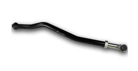 BKFabworks adjustable front track bar for 2007–2018 Jeep Wrangler JK and JKU, high-strength DOM tubing with heim joint and bushing ends