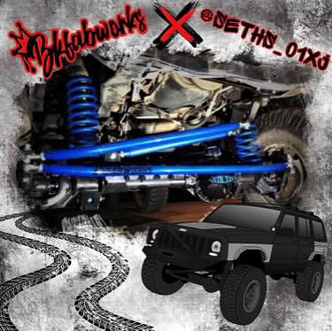 BKFabworks Jeep XJ crossover steering kit with custom suspension setup in collaboration with @seths_01xj, off-road build with coilovers and heavy-duty control arms