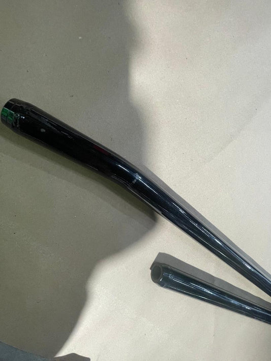 BKFabworks high-clearance steering link showing powder coat scratch and tubing end detail