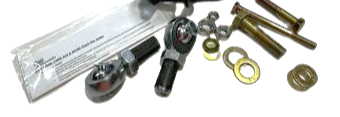 BKFabworks Heim Joint and Hardware Kit with installation sheet and washers