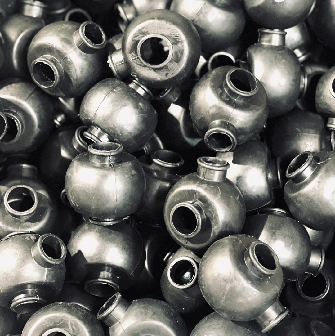 Bulk rubber boots for heim joints used in off-road steering and suspension protection