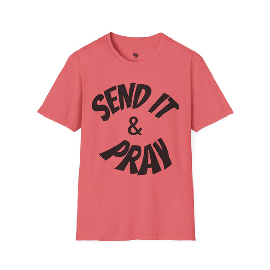 "Send It & Pray" - Casual Tee for Outdoor Lovers, Gift for Adventurers, Fun Summer Vibes, Everyday Wear, [...]