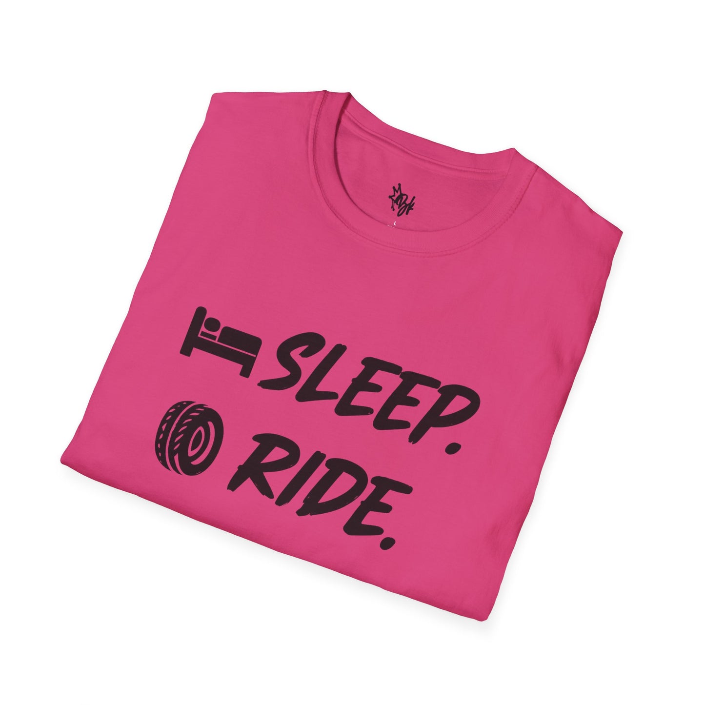 Sleep. Ride. Repeat. Unisex Softstyle T-Shirt | Perfect Gift for Cyclists | Casual Wear | Bike Lover's Tee | Everyday Comfort Tee