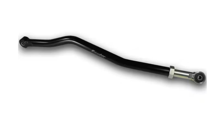 BKFabworks adjustable front track bar for 2007–2018 Jeep Wrangler JK and JKU, high-strength DOM tubing with heim joint and bushing ends