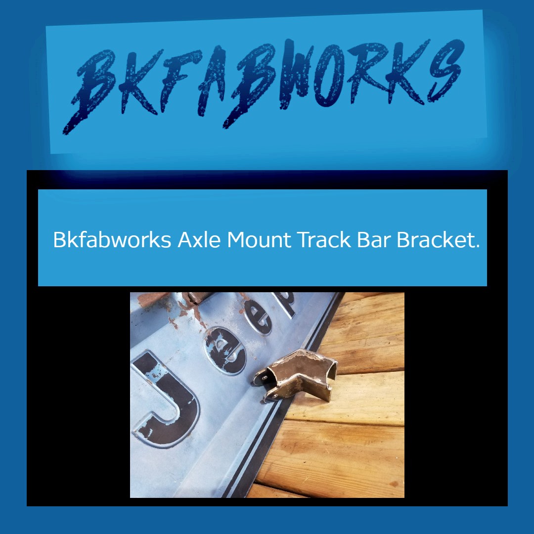 BKFabworks axle mount track bar bracket for Jeep or Dodge 4x4 suspension. Weld-on heavy-duty bracket for over-the-axle setups