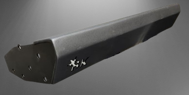 BKFabworks high-clearance steel rear bumper for Jeep XJ and MJ, designed for durability and off-road performance
