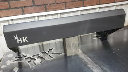 BKFabworks finished welded stubby bumper for 84-01 Jeep Cherokee XJ and MJ with logo cutout